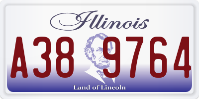 IL license plate A389764