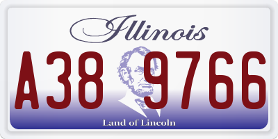 IL license plate A389766