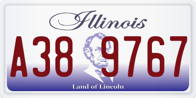 IL license plate A389767