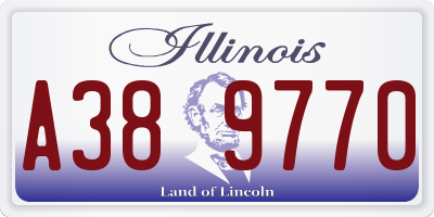 IL license plate A389770