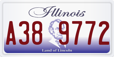 IL license plate A389772