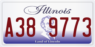 IL license plate A389773