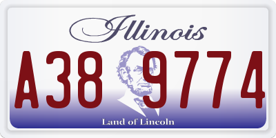 IL license plate A389774