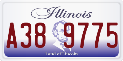 IL license plate A389775