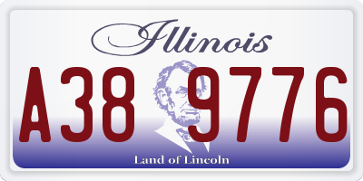 IL license plate A389776