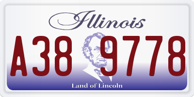 IL license plate A389778