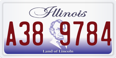IL license plate A389784