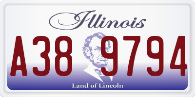 IL license plate A389794