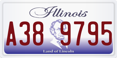 IL license plate A389795
