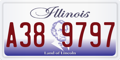IL license plate A389797