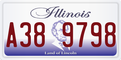 IL license plate A389798