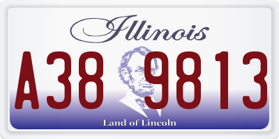 IL license plate A389813