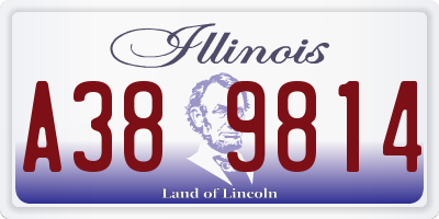 IL license plate A389814
