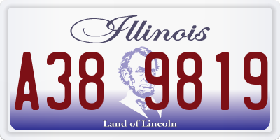 IL license plate A389819