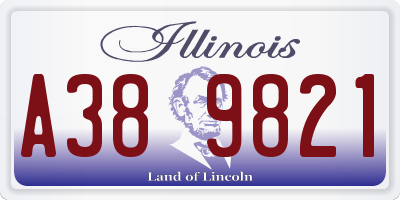 IL license plate A389821