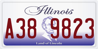 IL license plate A389823