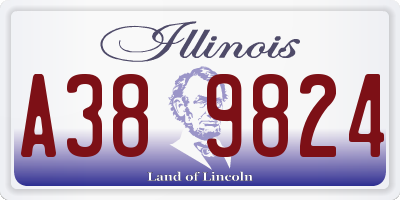IL license plate A389824