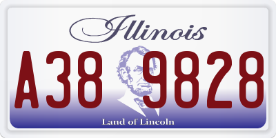 IL license plate A389828