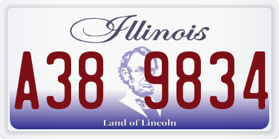 IL license plate A389834
