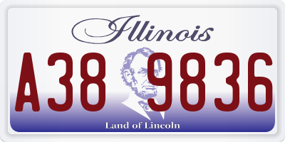 IL license plate A389836