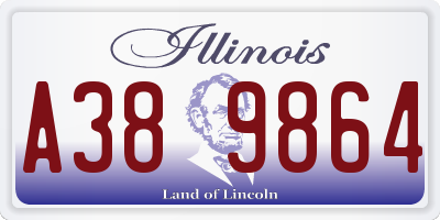 IL license plate A389864