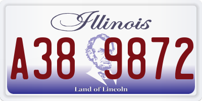 IL license plate A389872