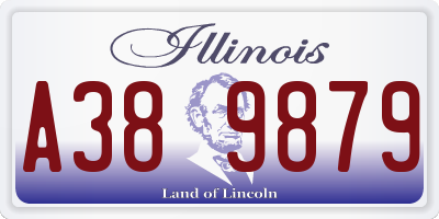 IL license plate A389879