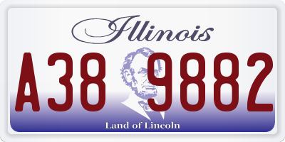 IL license plate A389882