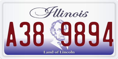 IL license plate A389894