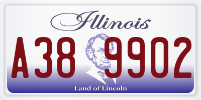 IL license plate A389902