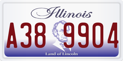 IL license plate A389904