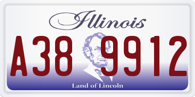 IL license plate A389912