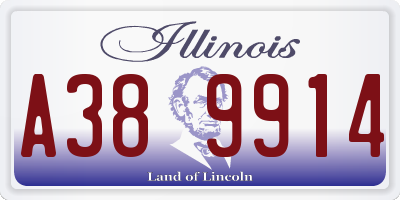 IL license plate A389914