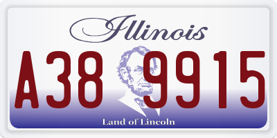 IL license plate A389915