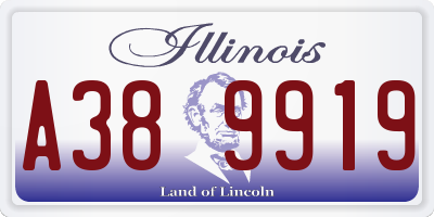 IL license plate A389919