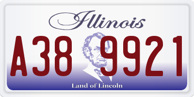 IL license plate A389921