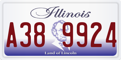 IL license plate A389924