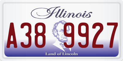 IL license plate A389927