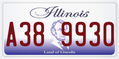 IL license plate A389930