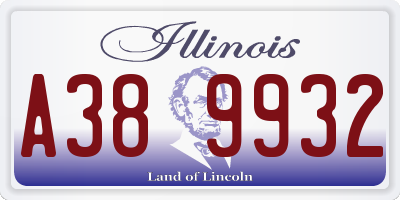 IL license plate A389932