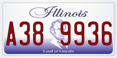 IL license plate A389936