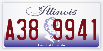 IL license plate A389941