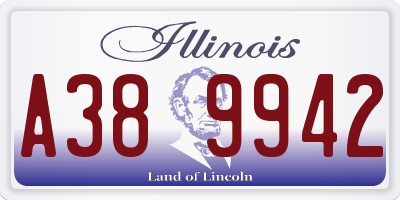 IL license plate A389942