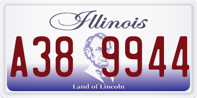 IL license plate A389944