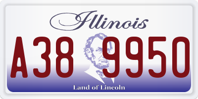 IL license plate A389950