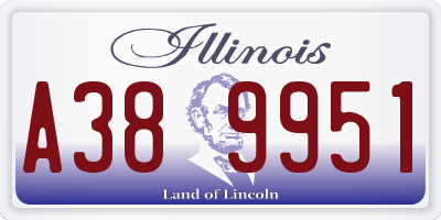 IL license plate A389951