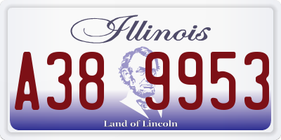 IL license plate A389953