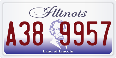 IL license plate A389957