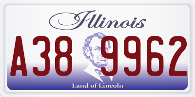 IL license plate A389962
