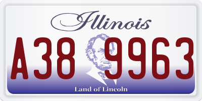 IL license plate A389963